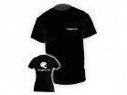 Koszulka T-shirt Ścigacz.pl klasyk z dużym logo na plecach DAMSKA czarna (rozmiary S-XL)
